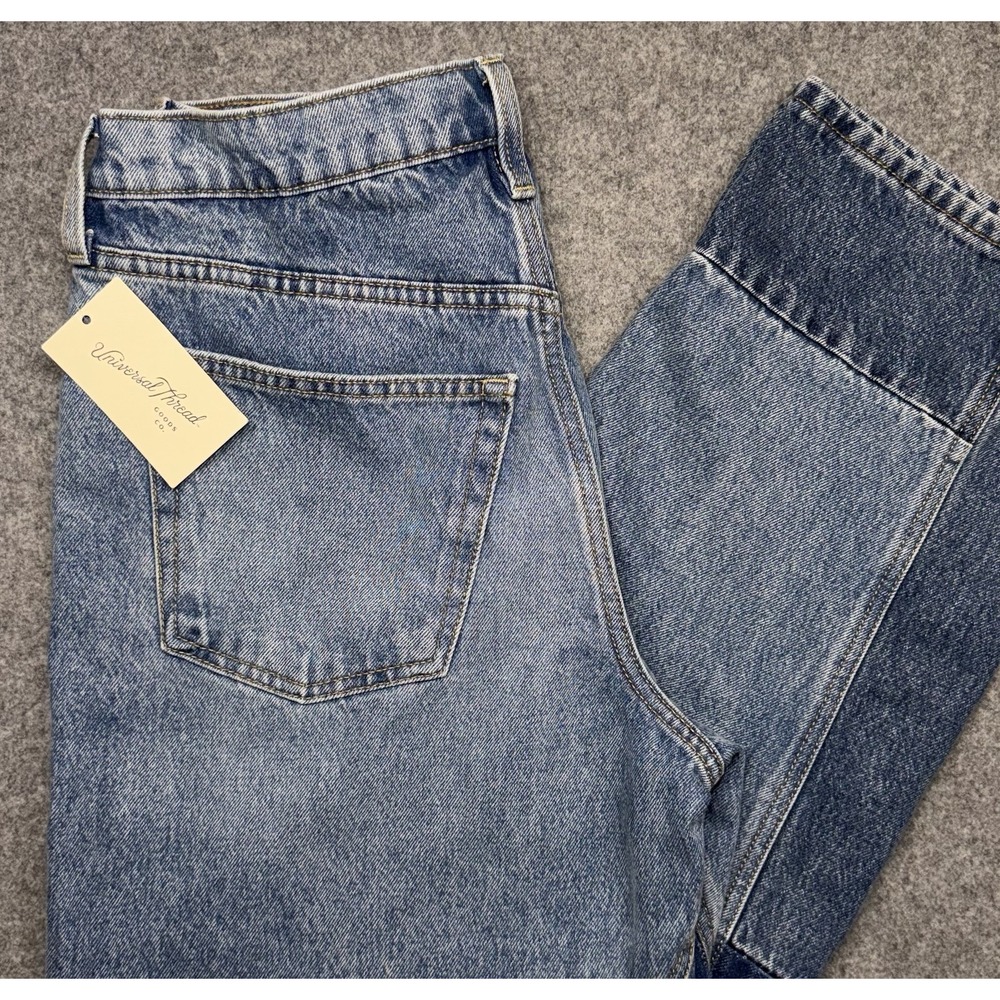 Universal Thread Button Fly Patch Jeans Size 6 Short Mid-Rise Baggy Casual